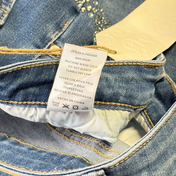 Austin Landing Women's Star Flare Jeans Size 11 Blue Stretch Crystal Western NEW - Picture 9 of 11